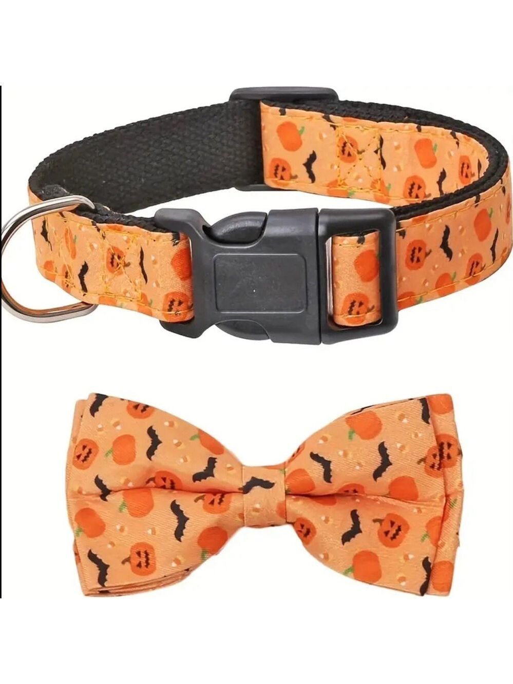 New Halloween Fall Adjustable Dog Collars With Detachable Bow